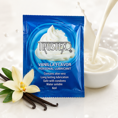 Саше/Лубрикант оральный на водной основе Trustex Vanilla с ароматом ванили, 6 мл