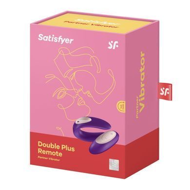 Вібромасажер для пар Satisfyer Partner Plus Remote Couple's, фіолетовий