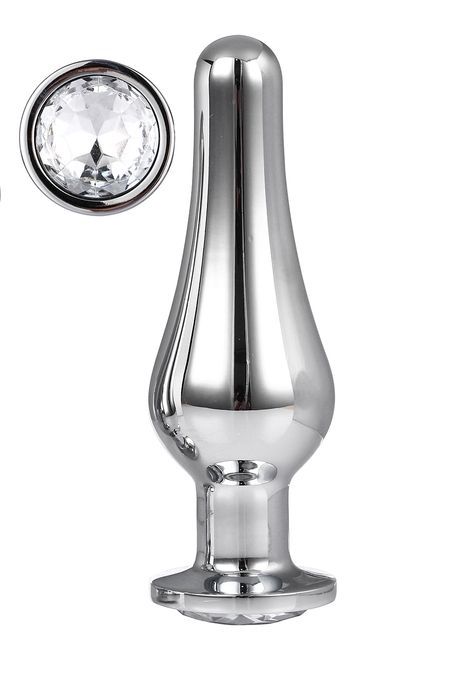 DT21825 анальна пробка конічної форми Dream Toys GLEAMING LOVE SILVER PLEASURE PLUG L