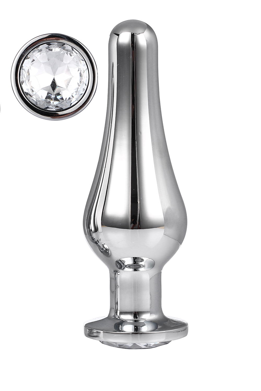 DT21825 анальна пробка конічної форми Dream Toys GLEAMING LOVE SILVER PLEASURE PLUG L