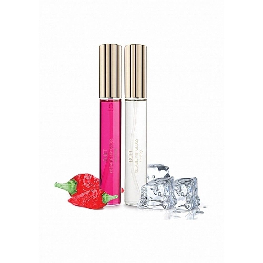 Набор гелей для стимуляции сосков Bijoux Cooling & Warming Nip Gloss охлаждающий и согревающий