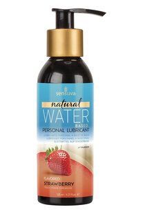 Натуральный интимный лубрикант на водной основе Sensuva Natural Water со вкусом клубники, 125 мл