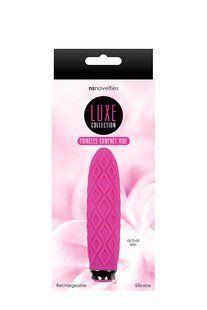 Віброкуля з ромбоподібним рельєфом NS Novelties Luxe Compact Vibe Princess Pink, рожевий