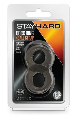 Кільце ерекційне Blush Stay Hard подвійне, прозоре, 7 см
