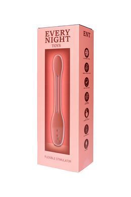 Гнучкий вібратор для пар Every Night Toys Flexible з двома моторчиками, червоний