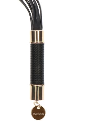 Флоггер с подвеской на ручке Taboom, экокожа, черный, 35 см