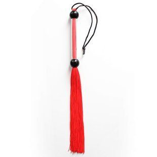 Кнут DS Fetish FLOGGER ручка из шариков, красный, 39 см