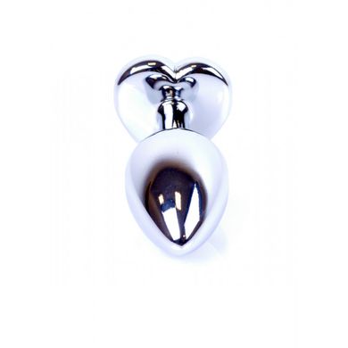 Анльная пробка Plug-Jewellery Silver Heart PLUG- Clear