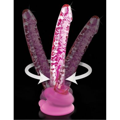 Фаллоимитатор стеклянный с присоской Pipedream Icicles Pink