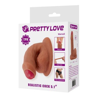 Фалоімітатор протез PRETTY LOVE реалістичний, еластичний, 13 см