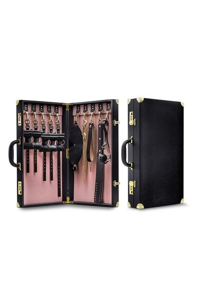 Набор для БДСМ в чемодане, 10 предметов Temptasia Safe Word Bondage Kit With Suitcase Black