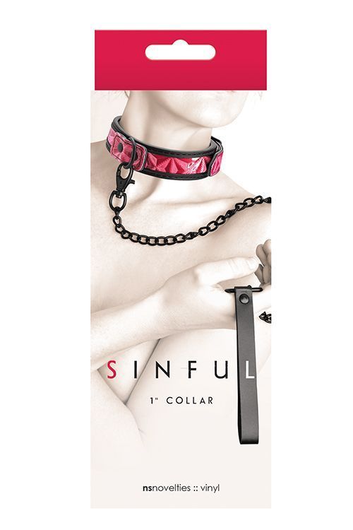 Ошейник с поводком NS Novelties Sinful Collar and Leash