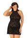 Рубашка з трусиками Obsessive Softily chemise 2XL/3XL Чорний