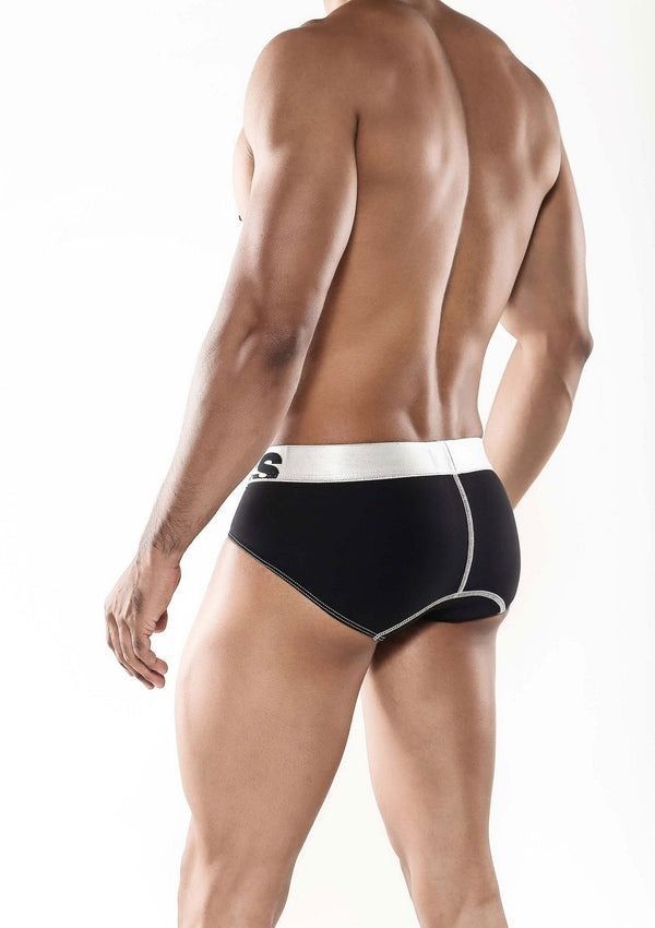 Мужские трусы MaleBasics Microfiber Brief из микрофибры, черные, S