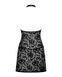 Сорочка с трусиками Obsessive Softily chemise 2XL/3XL Черный