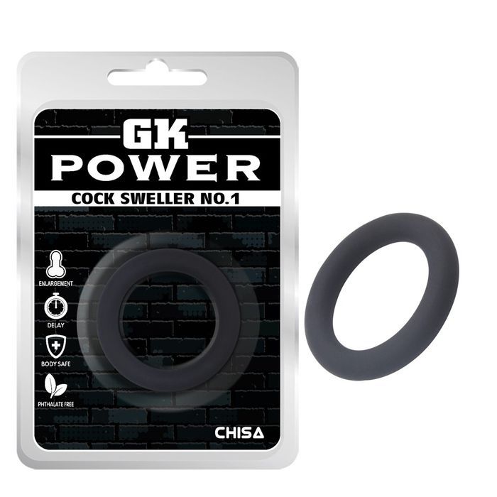Ерекційне&nbsp;кільце&nbsp;Chisa GK&nbsp;Power&nbsp;Cock&nbsp;Sweller&nbsp;no.1, чорне