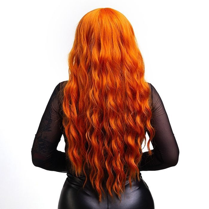 Парик длинный кудрявый Fetish Hair рыжий, 65 см