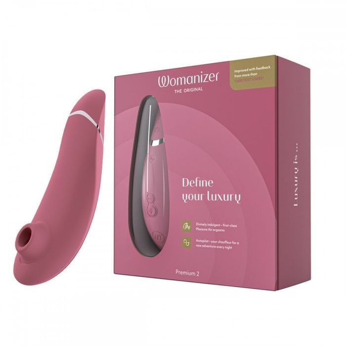 Бесконтактный вакуумный клиторальный стимулятор Womanizer Premium 2 малиновый