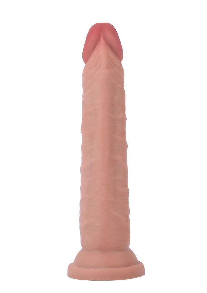 Фаллоимитатор двойной плотности на присоске ToyJoy Deluxe Dual 17,5 см, телесный