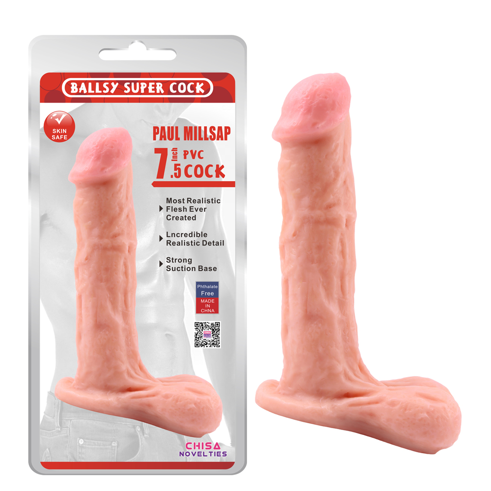 Фалоімітатор&nbsp;реалістичний з мошонкою Chisa Ballsy Super Cock, бежевий