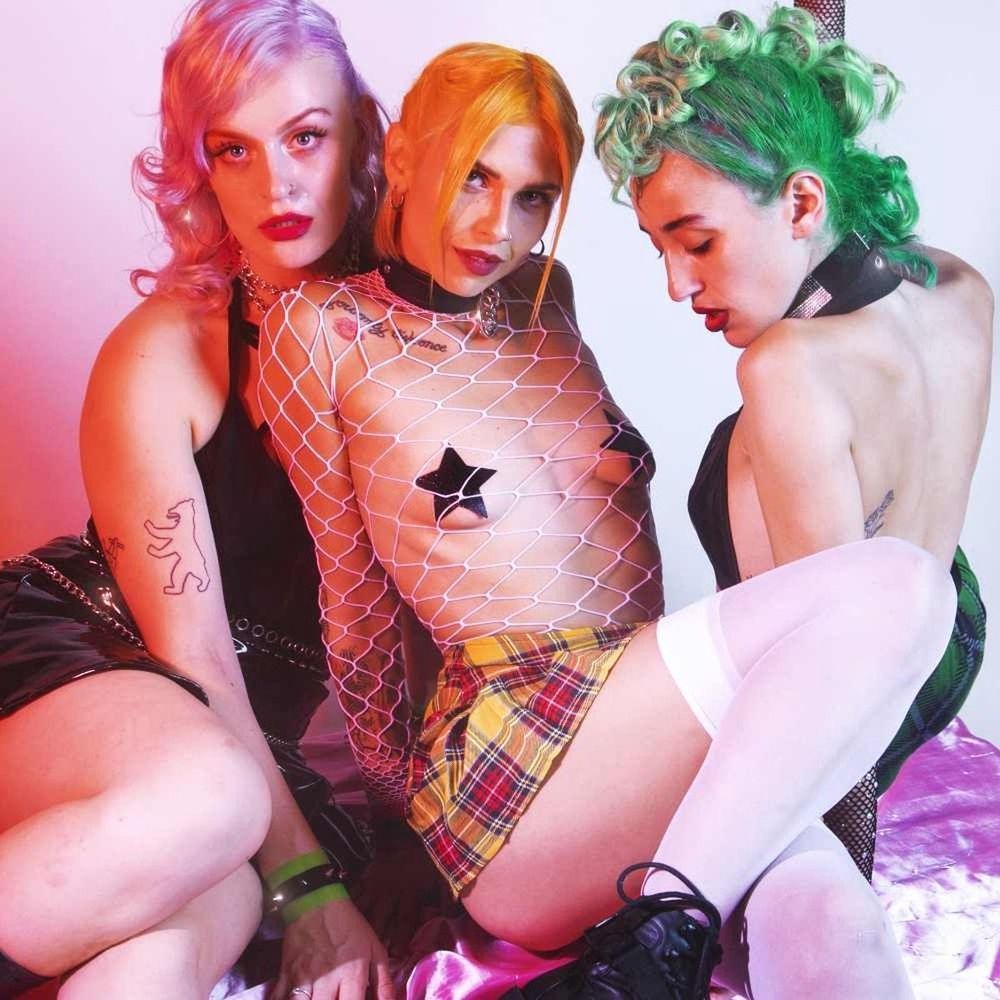 Украшение для грудей Flash - Heart Black Bijoux Indiscrets