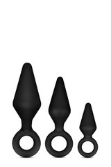 Набір анальних пробок LUXE WEARABLE NIGHT Rimmer Kit BLACK, Черный
