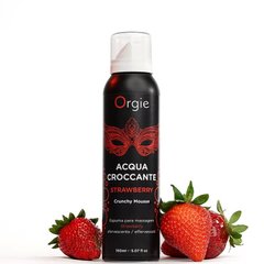 Шипучая увлажняющая пенка для массажа Acqua Crocante 150 мл.аромат: клубника ORGIE