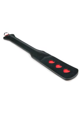 Падл с сердечком Long Leather Paddle With Heart