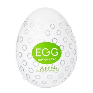 Мастурбатор-яйцо с рельефом XHN Egg Easy Ona-Cap, белый, 52 &times; 68 мм