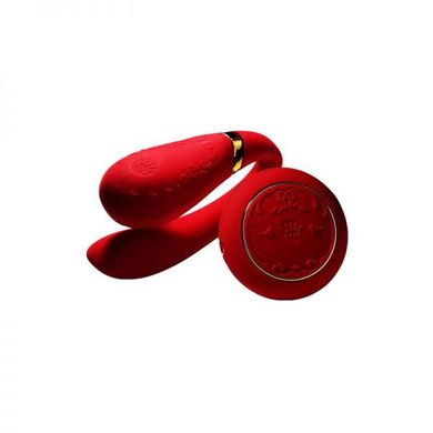 Вибромассажер для пар с функцией управления со смартфона ZALO Fanfan Set, Bright Red