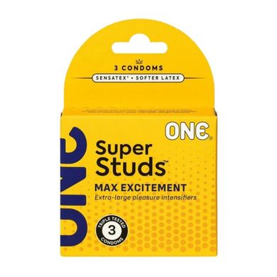 Презервативы ONE Super Studs рельефные в упаковке (цена за упаковку, 3 шт.)