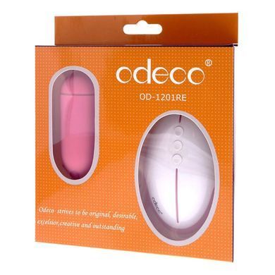Віброяйце Odeco з провідним пультом, рожеве