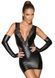Платье кружевное с декольте Noir Handmade F212 и открытой спиной, черное, S