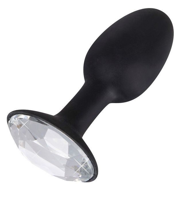 Анальная пробка со стразом You2Toys Butt Plug Diamond S, силикон, черная