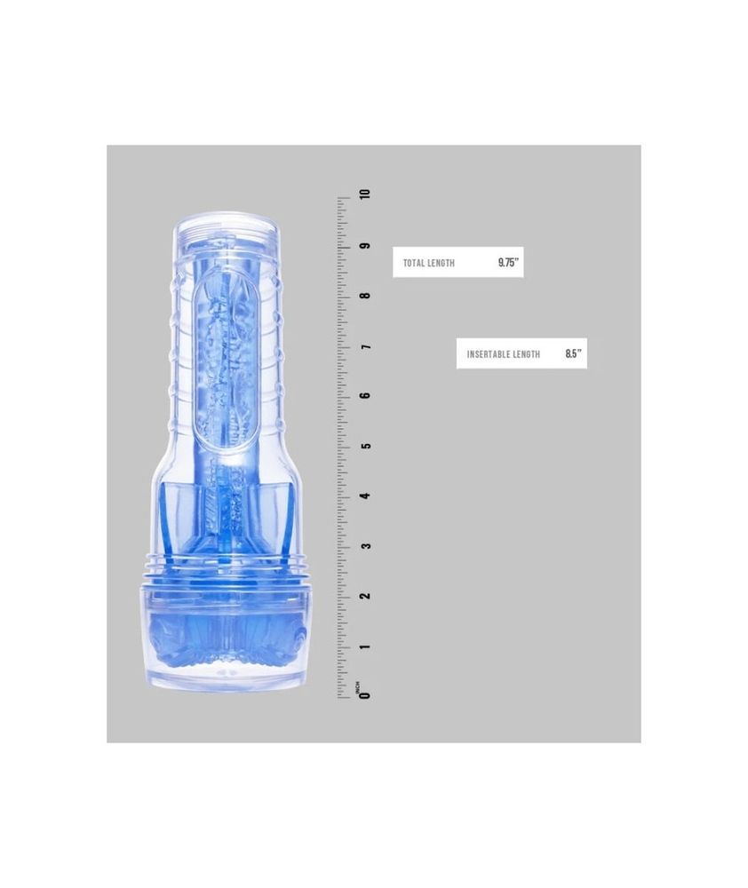 Мастурбатор у колбі з  імітацією орального сексу Fleshlight Turbo Core Blue Ice, блакитний