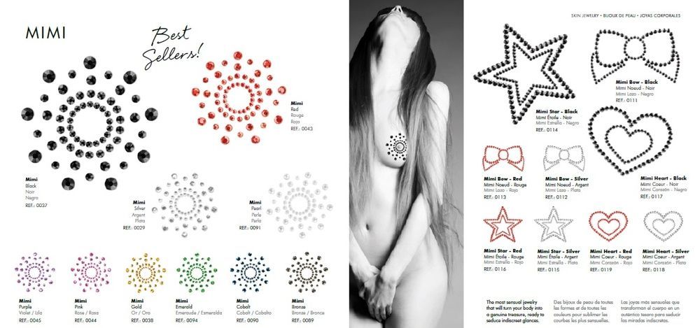 Украшение для грудей MIMI Metallic Skin Transfer Bijoux Indiscrets