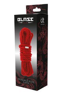 Веревка для бондажа Dream Toys Blaze Deluxe нейлоновая, красная, 5 м