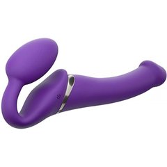Безремневый страпон с вибрацией, Strap On Me - Strapless Vibrating, фиолетовый, 18 х 3.3 см