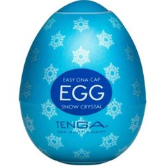 Мастурбатор яйце з рельєфом Tenga Snow Crystal, білий