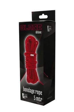 Веревка для бондажа BLAZE DELUXE BONDAGE ROPE 5M RED