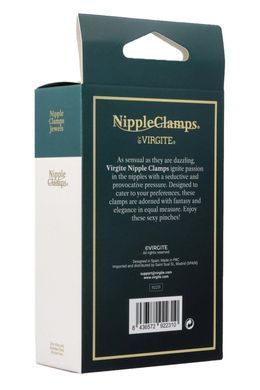 Декоративні золоті затискачі для сосків Virgite Nipple Clamps з чорними пензликами