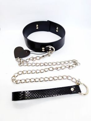 Ошейник с поводком DS Fetish Collar with leash black