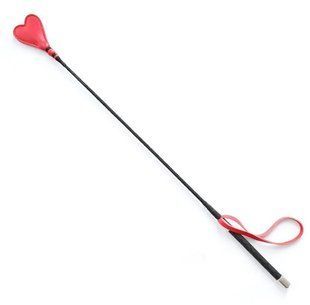 Стек DS Fetish Crop heart red leather