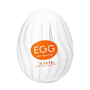 Мастурбатор-яйцо с рельефом XHN Egg Easy Ona-Cap, белый, 52 &times; 68 мм