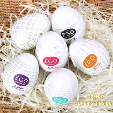 Мастурбатор-яйце з рельєфом XHN TWISTER Egg Easy Ona-Cap, білий, 52 &times; 68 мм