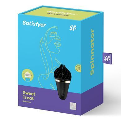 Вибростимулятор клиторальный Satisfyer Sweet Treat Spinnator в форме мороженого, черный