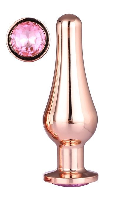 DT21828 анальна пробка конічної форми Dream Toys GLEAMING LOVE ROSE GOLD PLEASURE PLUG L