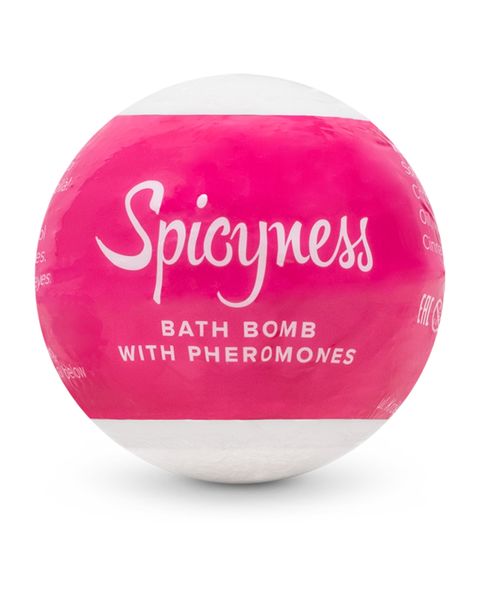 Бомбочка для ванни з феромонами Obsessive Bath bomb with pheromones Spicy, Білий