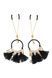 Декоративные золотые зажимы для сосков Virgite Nipple Clamps с черными кисточками