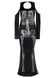 Платье макси Leg Avenue, M/L, с принтом скелета и боковым вырезом